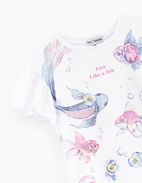 Белая футболка для девочки