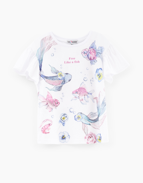 Белая футболка для девочки