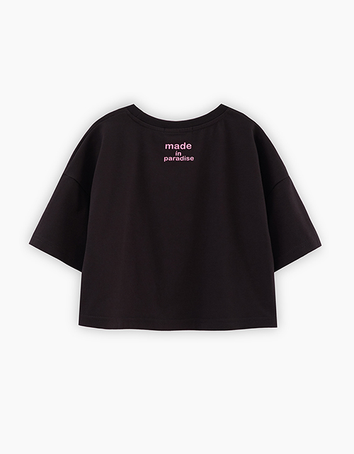 Чёрный кроп-топ для девочки