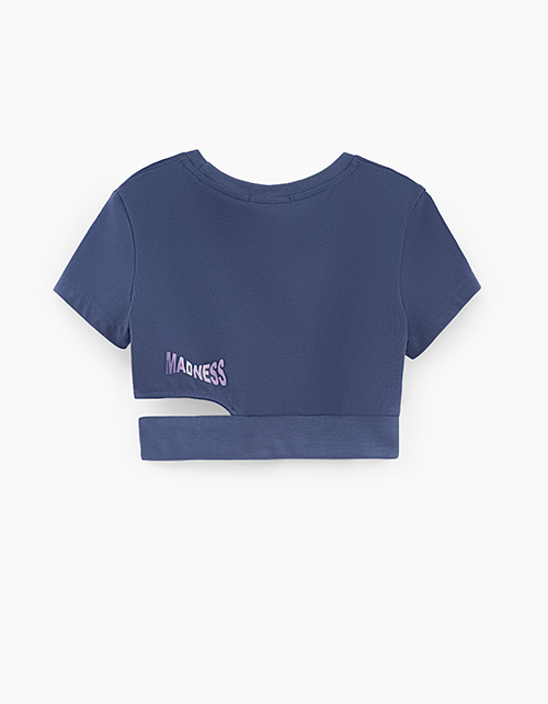 Кроп-топ в оттенке деним для девочки Кроп-топ в оттенке деним для девочки