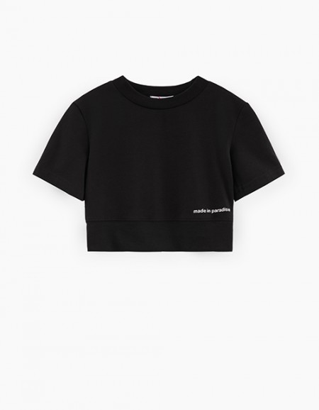 Чёрный кроп-топ для девочки