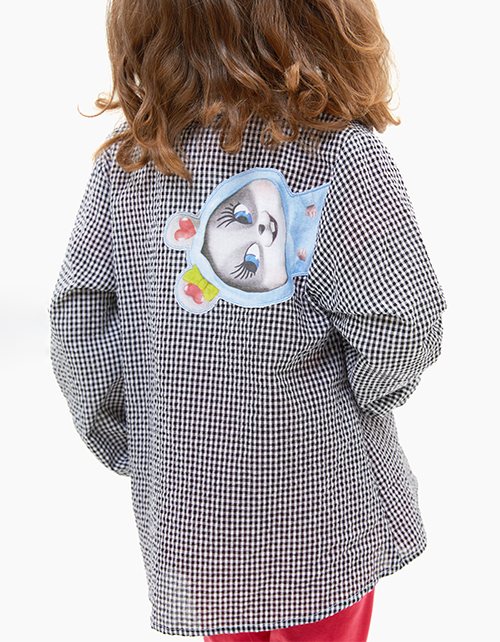 Рубашка в клетку для девочки Рубашка в клетку для девочки