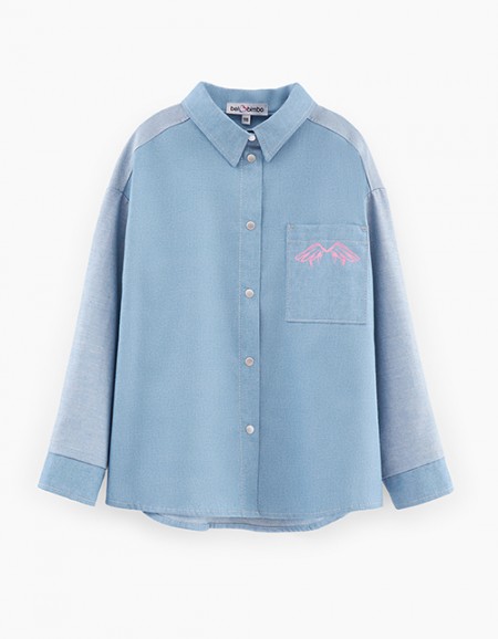 Джинсовая рубашка для девочки