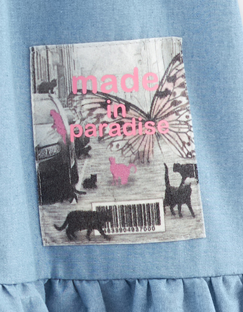 Романтичное платье с коротким рукавом для девочки Романтичное платье с коротким рукавом для девочки