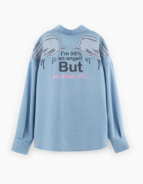 Джинсовая рубашка для девочки