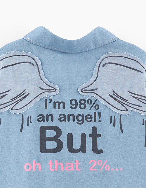 Джинсовая рубашка для девочки