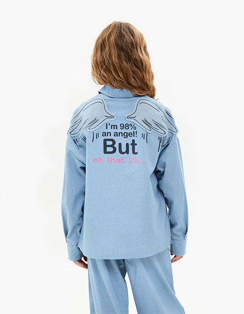 Джинсовая рубашка для девочки