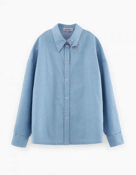 Джинсовая рубашка для девочки