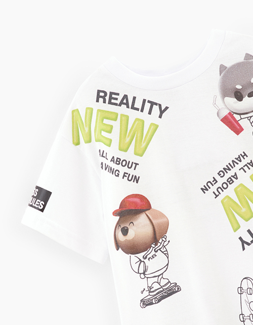 Белая футболка для мальчика