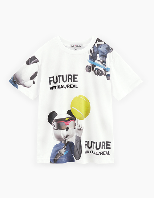 Белая футболка для мальчика