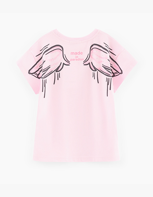 Футболка светло-розового оттенка для девочки