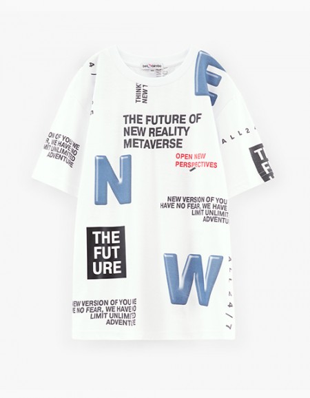 Дизайнерская белая футболка для мальчика