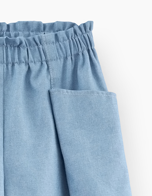 Светло-голубые шорты для девочки