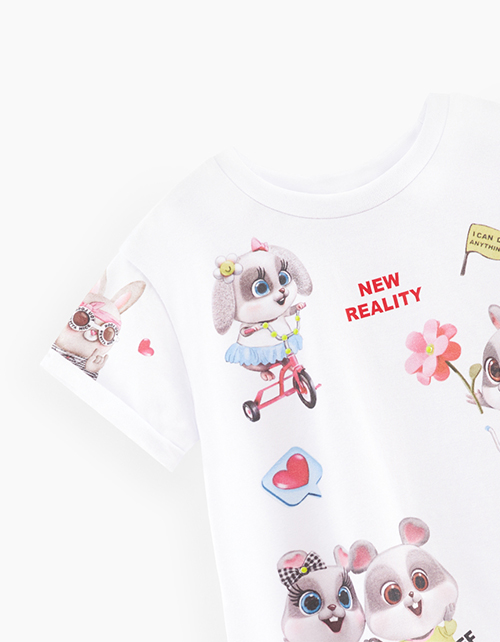 Белая футболка для девочки