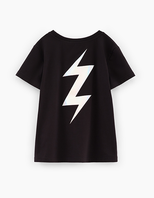 Чёрная нарядная футболка для девочки