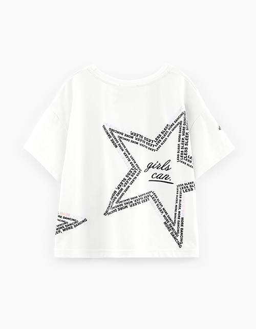 Белая нарядная футболка для девочки