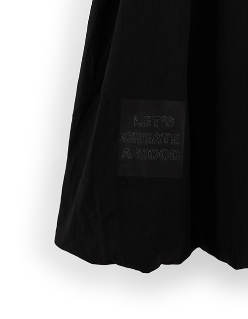 Чёрное платье-баллон для девочки