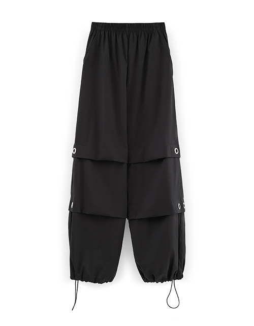 Чёрные брюки-парашюты для девочки Чёрные брюки-парашюты для девочки