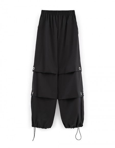 Чёрные брюки-парашюты для девочки