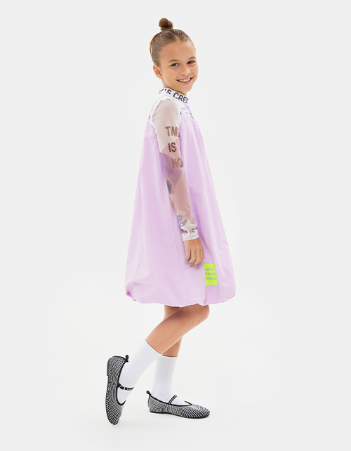 Платье-баллон оттенка цифровая лаванда