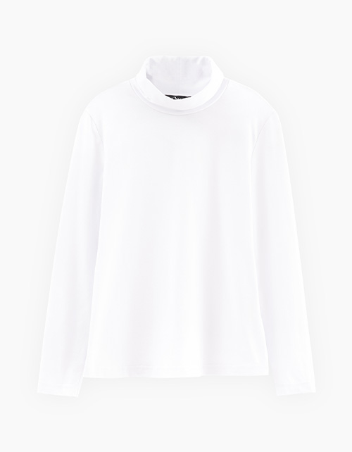 Хлопковая белая водолазка для девочки Хлопковая белая водолазка для девочки