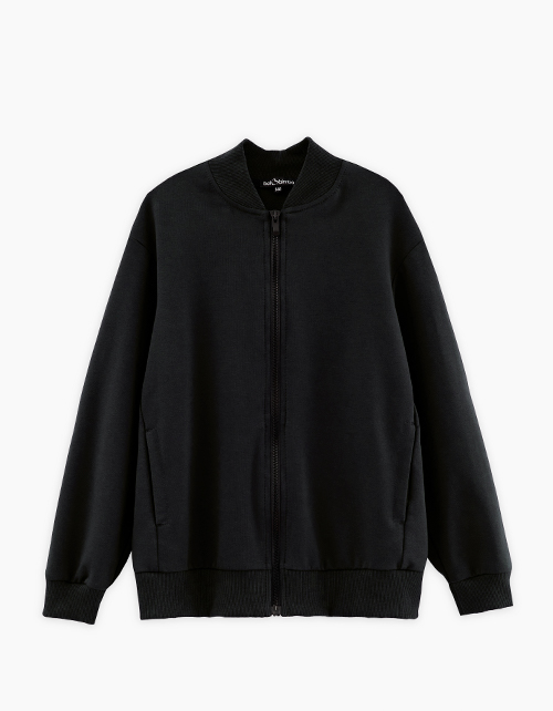 Чёрный жакет-бомбер для мальчика