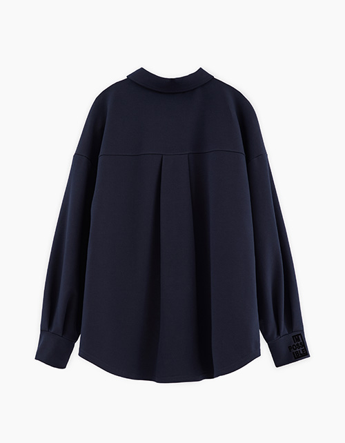 Тёмно-синий жакет-рубашка для девочки