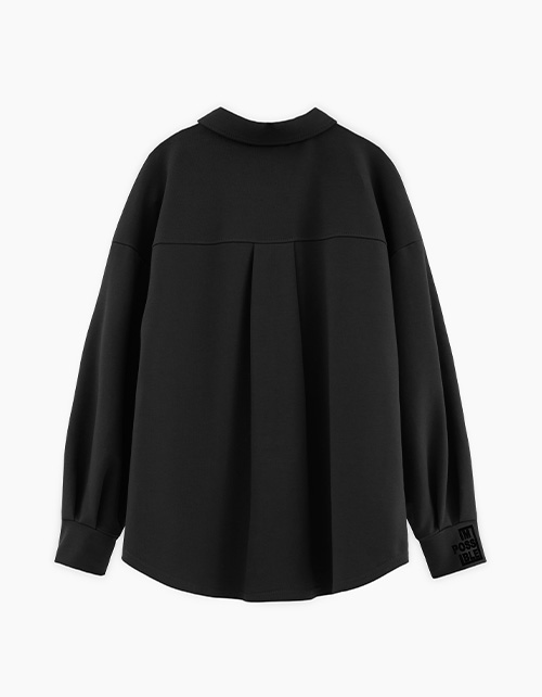 Чёрный жакет-рубашка для девочки