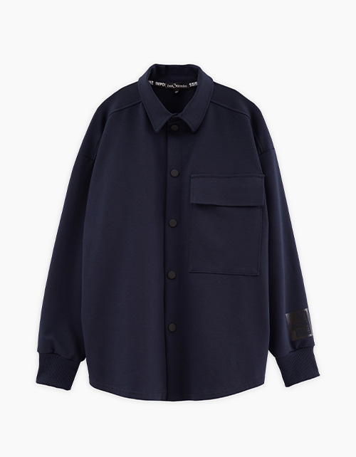 Тёмно-синий жакет-рубашка для мальчика Тёмно-синий жакет-рубашка для мальчика