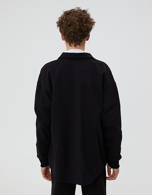 Чёрный жакет-рубашка для мальчика