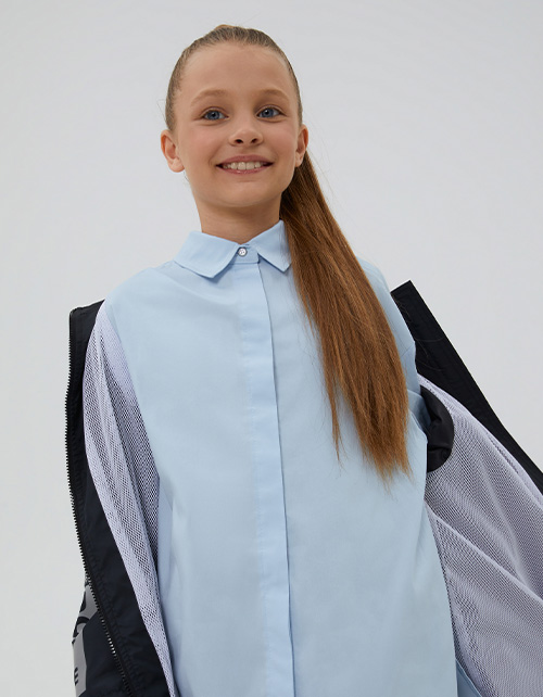 Плащ чёрного цвета для девочки