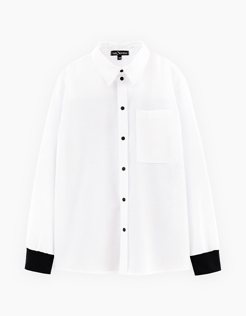 Комбинированная рубашка для мальчика Комбинированная рубашка для мальчика