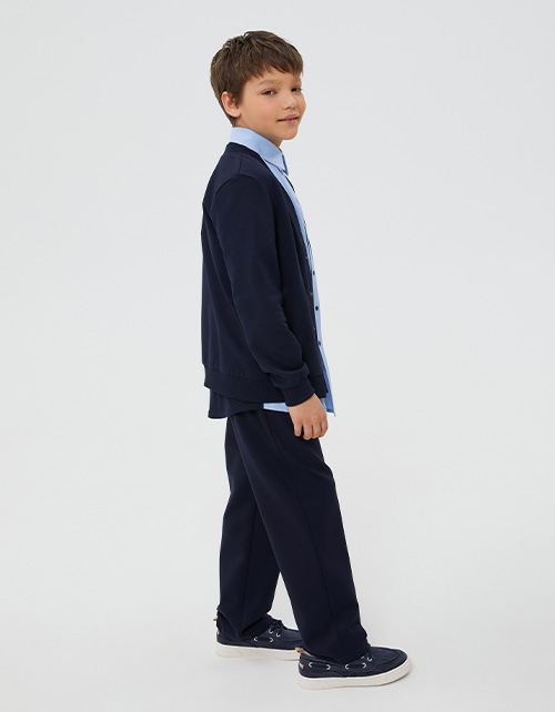 Тёмно-синие школьные брюки для мальчика Тёмно-синие школьные брюки для мальчика