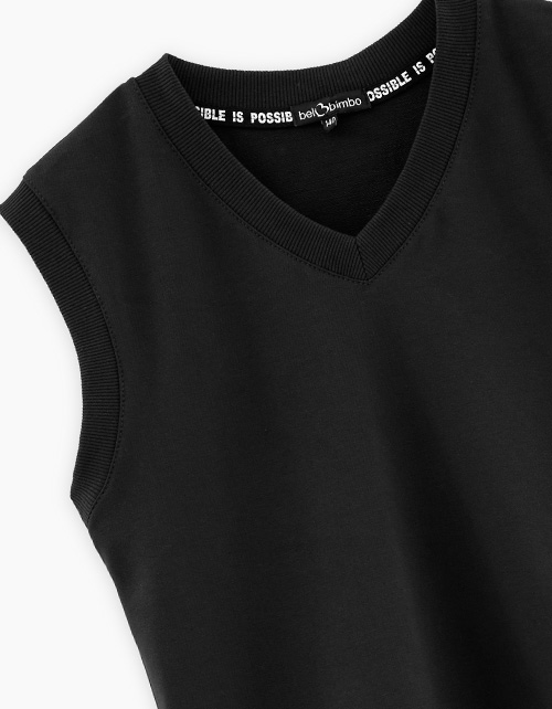 Чёрный школьный жилет для мальчика Чёрный школьный жилет для мальчика