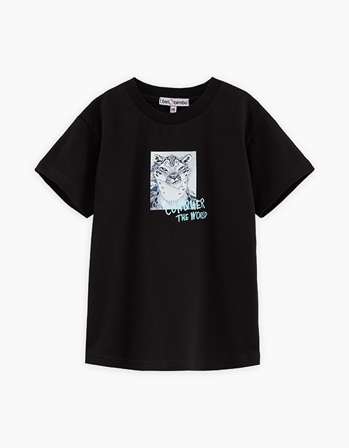 Чёрная футболка для мальчика