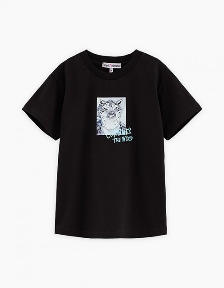 Чёрная футболка для мальчика Чёрная футболка для мальчика