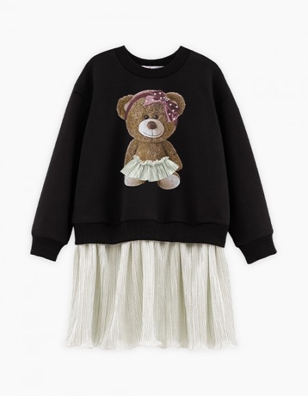 Платье с медведем для девочки