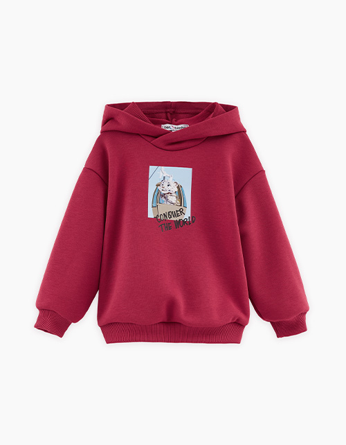Худи оттенка гранатовый сок для мальчика Худи оттенка гранатовый сок для мальчика