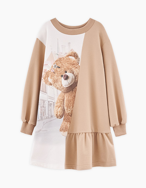 Платье бежевого оттенка для девочки Платье бежевого оттенка для девочки