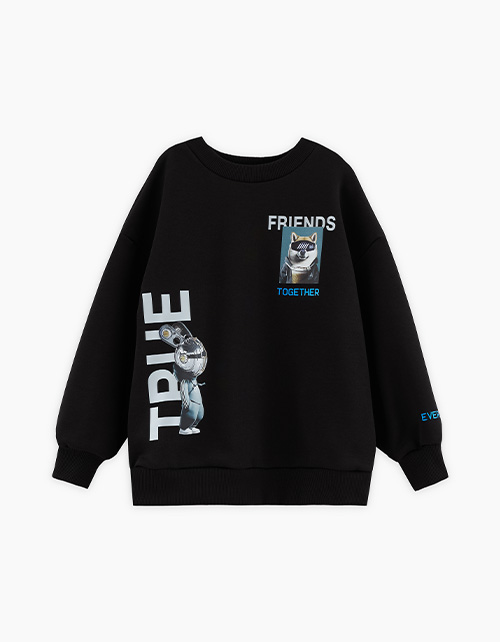 Чёрный свитшот для мальчика