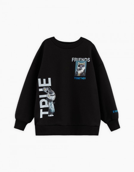 Чёрный свитшот для мальчика Чёрный свитшот для мальчика