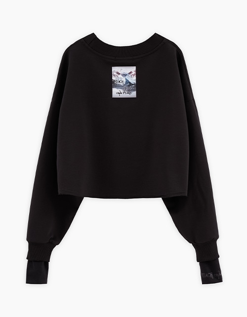 Стильный чёрный свитшот для девочки