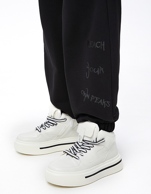 Чёрные брюки футер для девочки