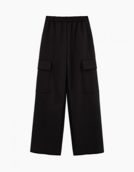 Чёрные брюки джерси для девочки Чёрные брюки джерси для девочки