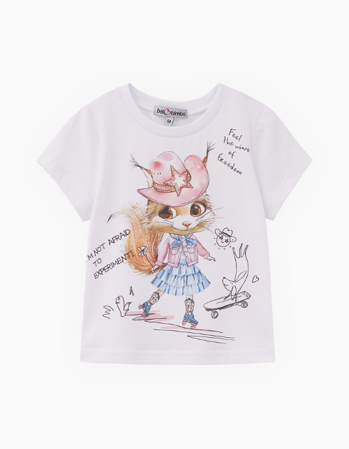 Белая футболка для девочки