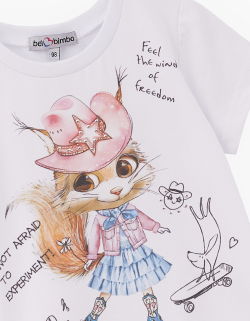 Белая футболка для девочки