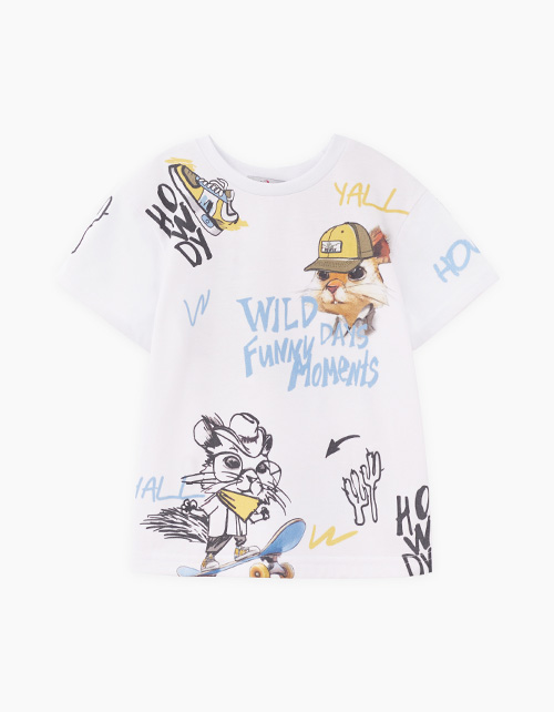 Белая футболка для мальчика