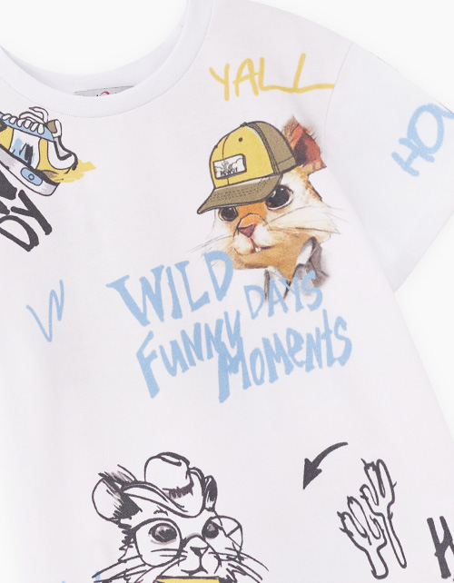 Белая футболка для мальчика