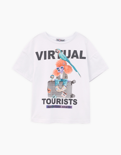 Белая футболка для девочки