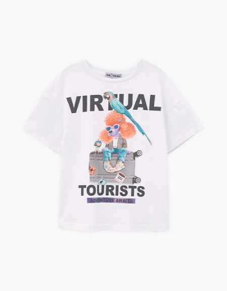 Белая футболка для девочки